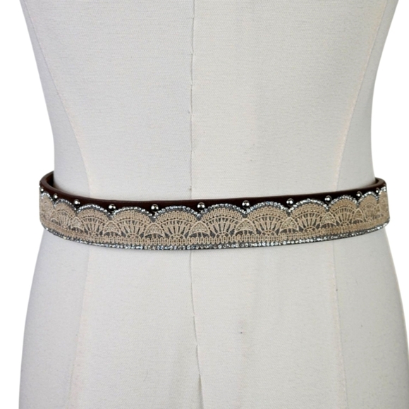 Elegant Silver and Brown Lace Women\'s Belt main image 5